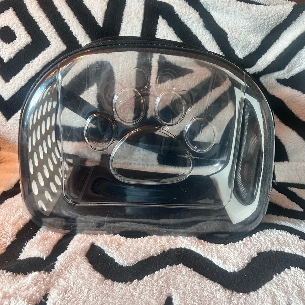 Transparent Bubble Front Pet Carrier - Light Blue